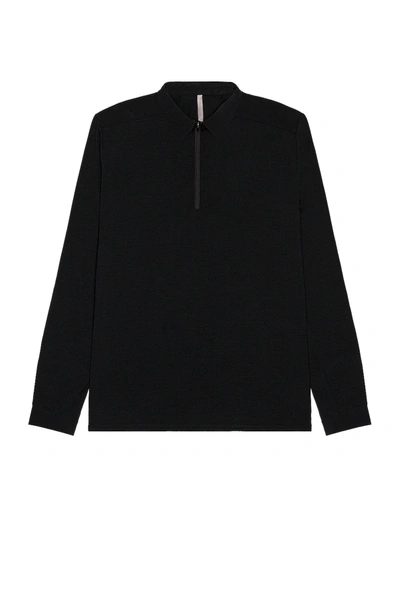 Shop Veilance Frame Ls Polo In Black