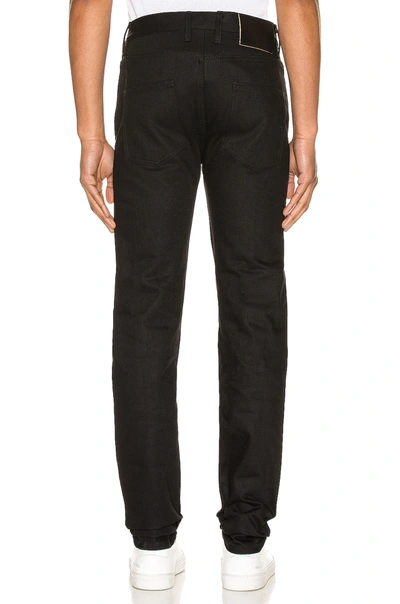 Shop 3sixteen Narrow Tapered Denim In Double Black Selvedge