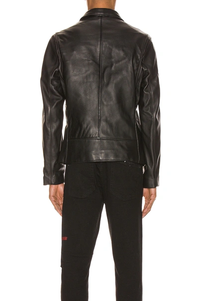 Shop Schott Collar Lamb Leather Jacket In Black