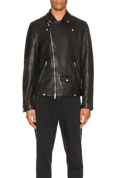 Shop Allsaints Milo Biker Jacket In Black