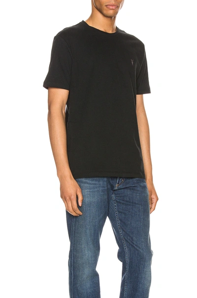 Shop Allsaints Brace Tonic Crew Tee In Jet Black