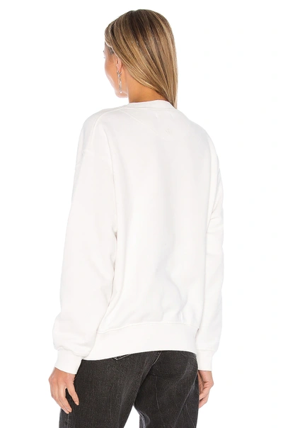 Shop Anine Bing Ramona Monogram Sweatshirt In White