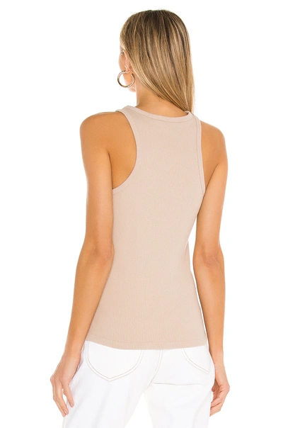 Shop Agolde Rib Tank In Latte