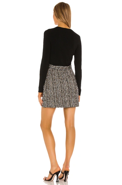 Shop Theory Long Sleeve Knit Combo Dress In Black Multi