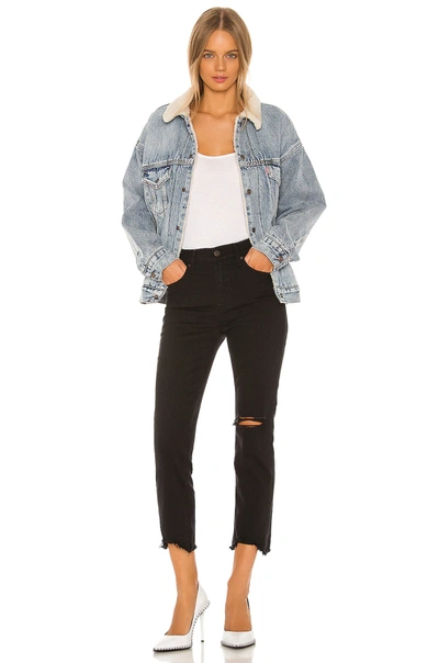 Levi's 724 High-rise Cropped Straight-leg Jeans In Black Pixel | ModeSens