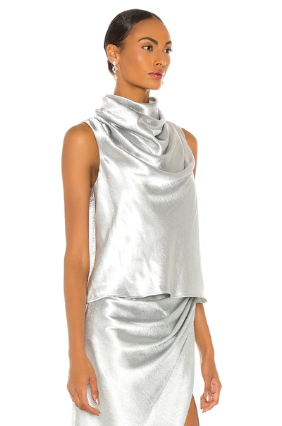 Shop Aiifos Leah Blouse In Silver