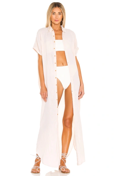 Shop Acacia Oahu Cotton Gauze Dress In Bone