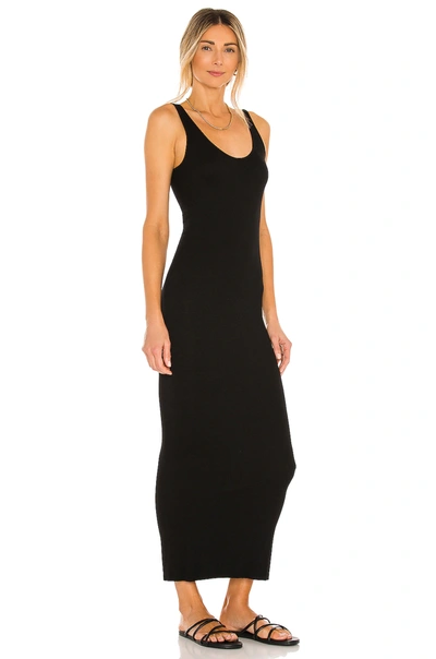 Shop Enza Costa Silk Rib Ankle Length Tank Dress In Black
