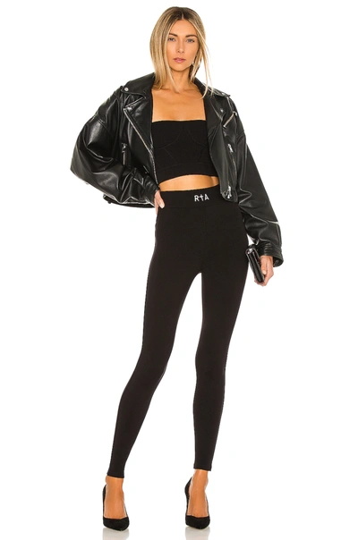 Shop Rta Nour Crop Top In Black