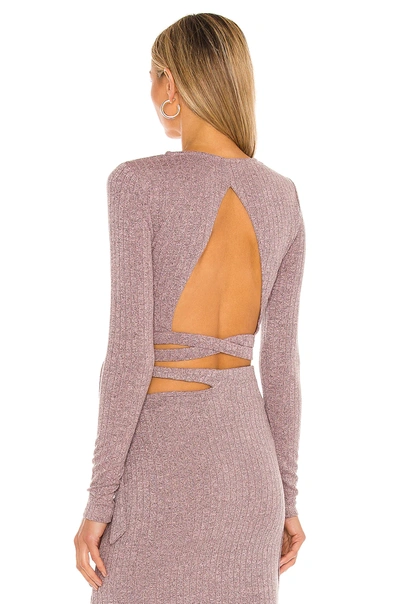 Shop Lovers & Friends Cailey Wrap Top In Heather Mauve