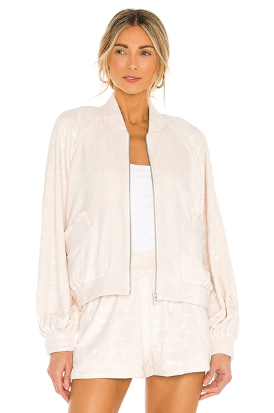 Shop Alexis Perkins Velour Jacket In White