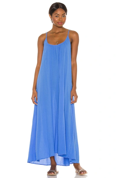 Shop 9 Seed Tulum Maxi Dress In Moroccan Blue