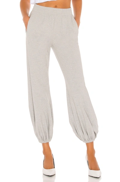 Shop Norma Kamali Boyfriend Puff Jog Pant In Heather Grey