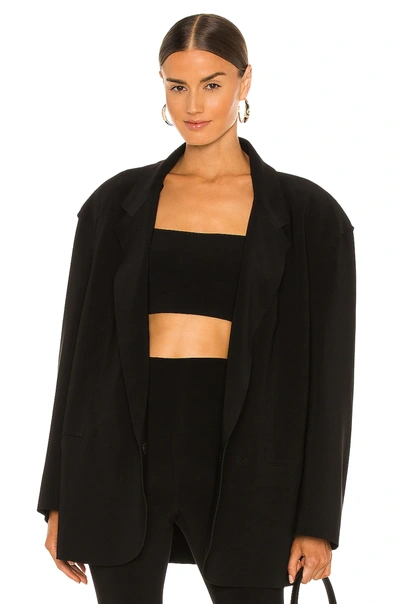 Shop Norma Kamali Oversized Double Breasted Jacket In Black