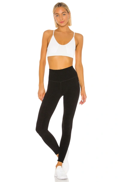 Beyond Yoga Caught In The Midi High-waist Space-dye Leggings In Darkest Night