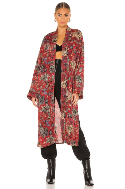 Shop Free People Play It Cool Kimono In Brown Combo