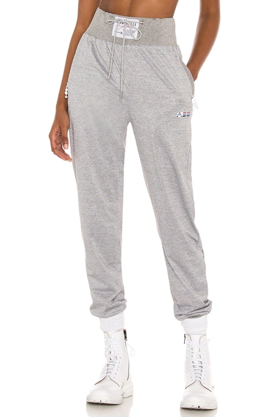 Shop Adam Selman Sport Hi Rise Sweatpant In Heather Grey Lurex