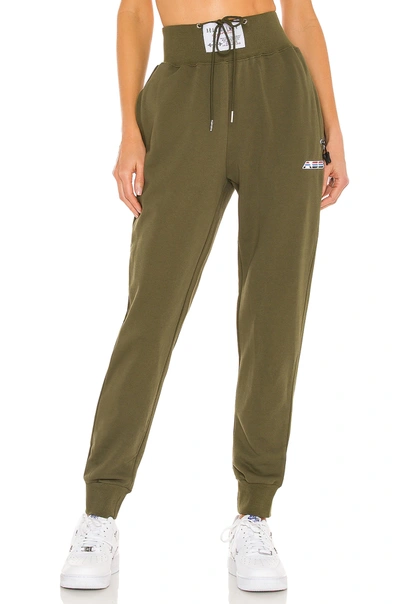 Shop Adam Selman Sport Hi-rise Sweatpant In Tactical Green