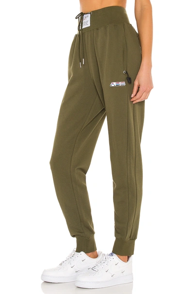 Shop Adam Selman Sport Hi-rise Sweatpant In Tactical Green