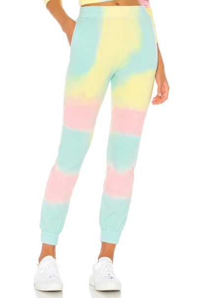 Shop Frankies Bikinis Aiden Sweatpant In Rainbow Tie Dye