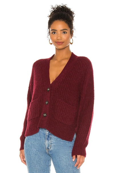 Shop A.l.c Cleveland Cardigan In Plum Wine