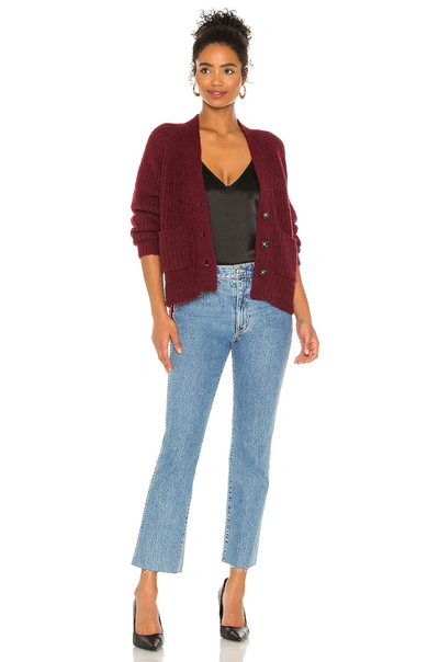 Shop A.l.c Cleveland Cardigan In Plum Wine