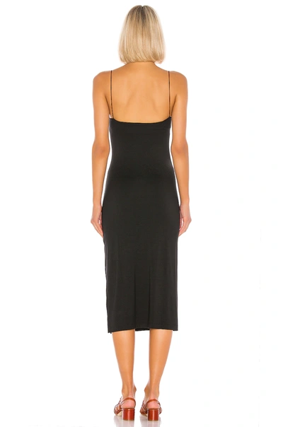 Shop Enza Costa Strappy Side Slit Dress In Black