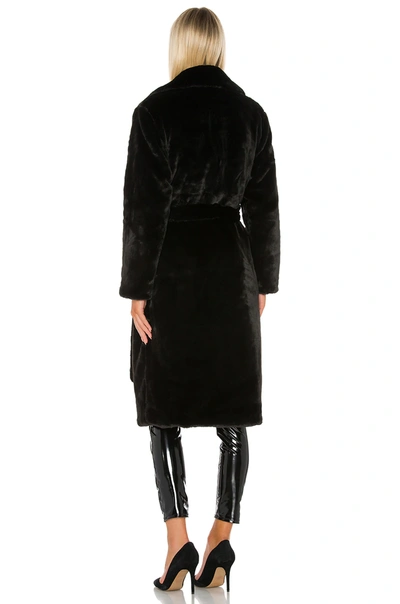 Shop Apparis Mona Faux Fur Coat In Noir