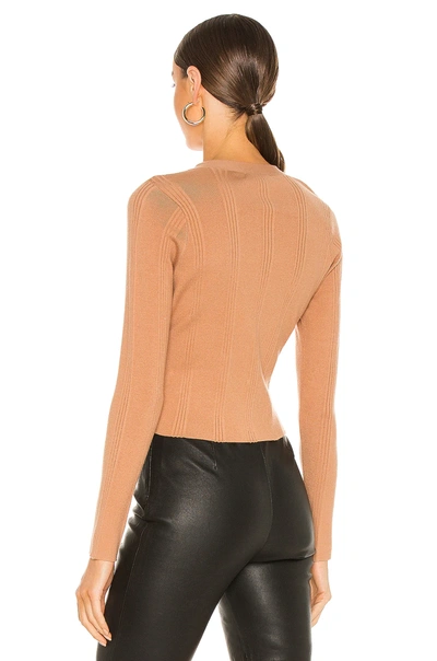 Shop L Agence Jamie Cropped Cardigan In Nude
