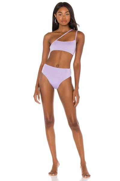 Shop Frankies Bikinis Grotto Bikini Bottom In Lilac