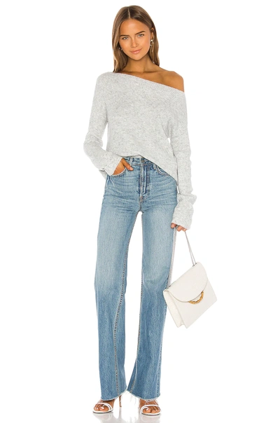 Lovers & Friends Alayah Off Shoulder Sweater In Grey