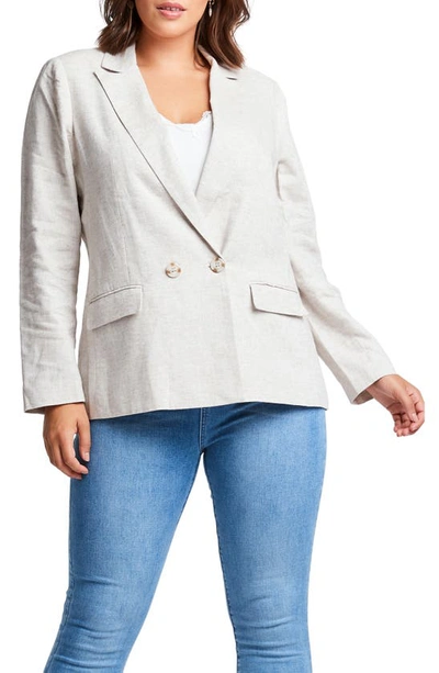 Shop Estelle Sterling Linen Blend Blazer In Latte