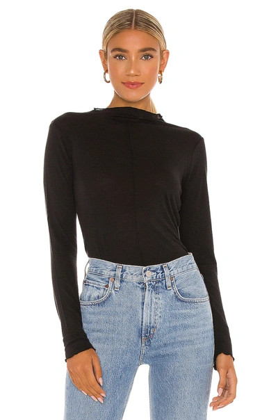 Shop Bobi Tissue Slub Top In Black