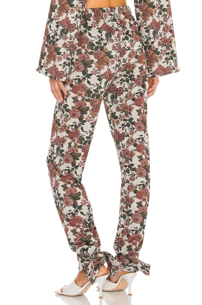 Shop Lovers & Friends Tie Ankle Sweatpant In Red Victorian Floral