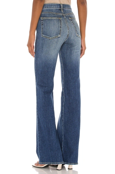 Nili Lotan Florence Distressed High-rise Flared Jeans In Classic Wash