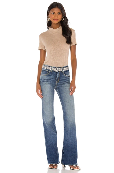 Nili Lotan Florence Distressed High-rise Flared Jeans In Classic Wash