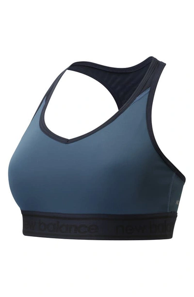 Shop New Balance Pace Sports Bra In Stone Blue