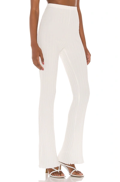 Shop Privacy Please Ribbed Flare Pant In Ivory
