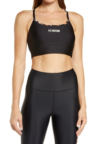 Shop P.e Nation P.e. Nation Set Shot Sports Bra In Black