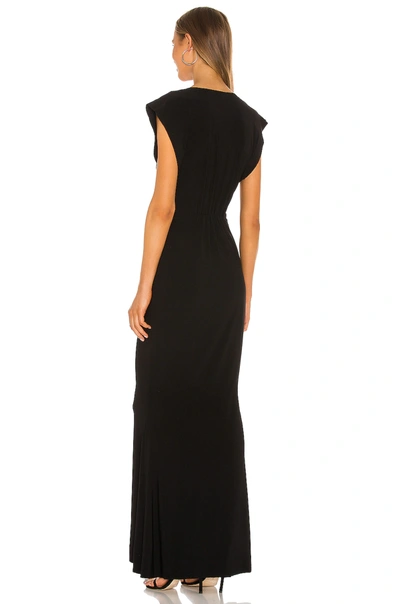 Norma Kamali X Revolve V Neck Rectangle Gown In Black