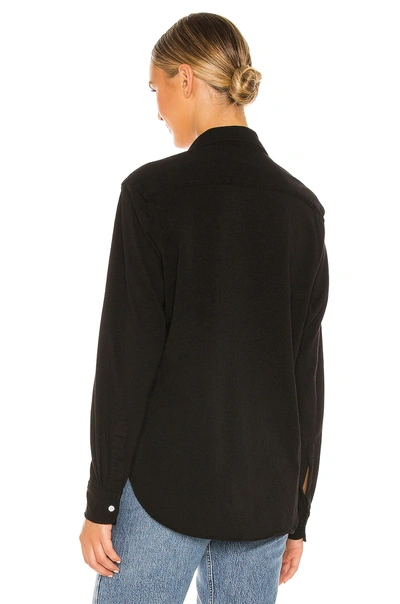 Shop Frank & Eileen Eileen Knit Button Down Shirt In Black