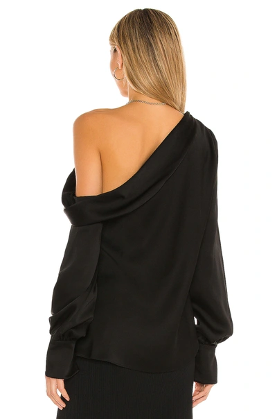 Simkhai Smikhai Alice Draped One Shoulder Top In Black