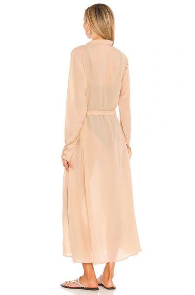 Shop Acacia Georgia Tencel Dress In Chai