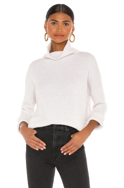 Vince Textured Wool cashmere Funnel neck Sweater In White ModeSens