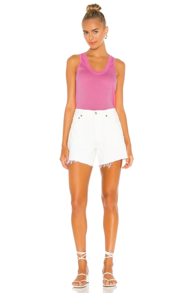 Shop Agolde Reese Relaxed Cut Off Short. In Tissue