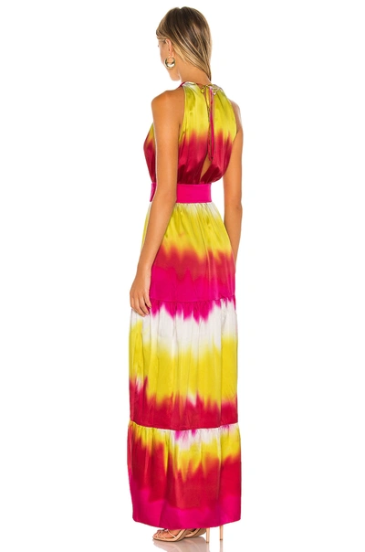 Shop Lovers & Friends Lauren Maxi Dress In Pink & Yellow Tie Dye