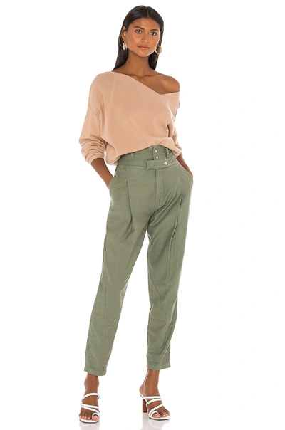 Line & Dot Favorite Off Shoulder Sweater In Taupe