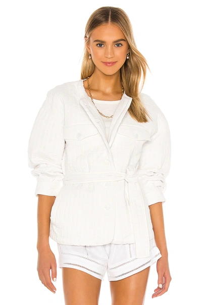 Shop Tularosa Rowen Quilted Jacket In Washed Ivory