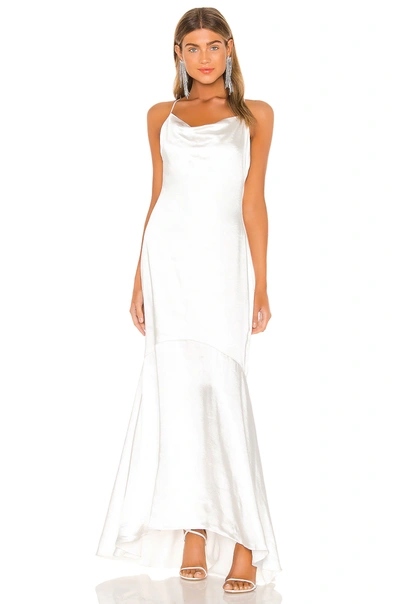 Elliatt Aisle Satin Slipdress In White