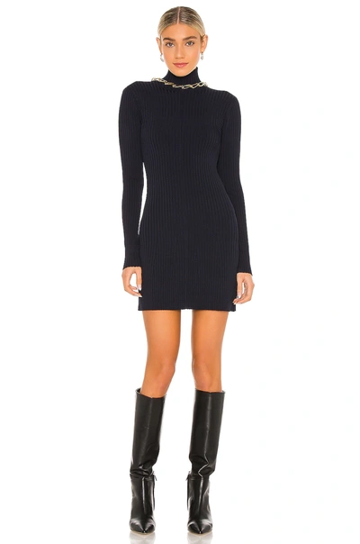 Shop Dion Lee Lustrate Chain Mini Dress In Midnight